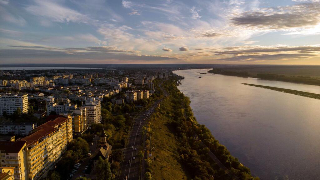 A view of the city of Galați in eastern Romania.